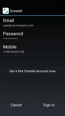 Sonetel android App screenshot 0